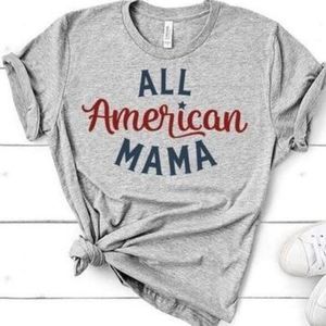 Women's All American Mama T-Shirt SMALL